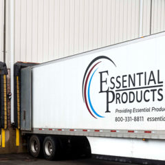 an Essential Products semi truck