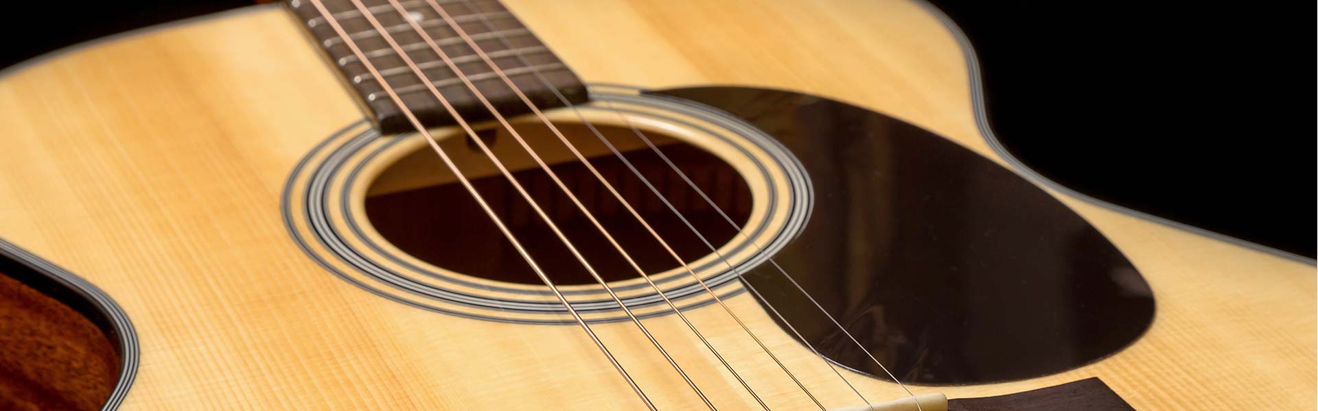 an acoustic guitar