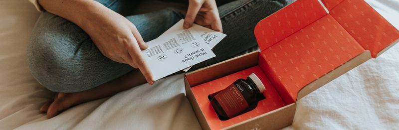 Custom cut and designed packaging for vitamins